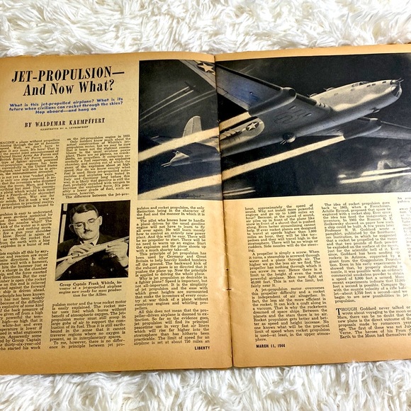 LIBERTY MAGAZINE March 1944 VINTAGE WORLD WAR 2 Advertisements photos GUC - Picture 8 of 13